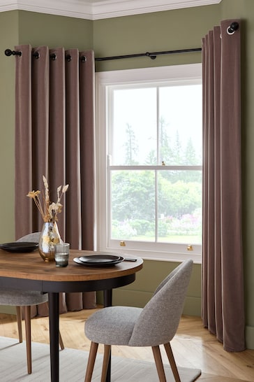 Black 4m Bendable Bay Window Curtain Pole Kit