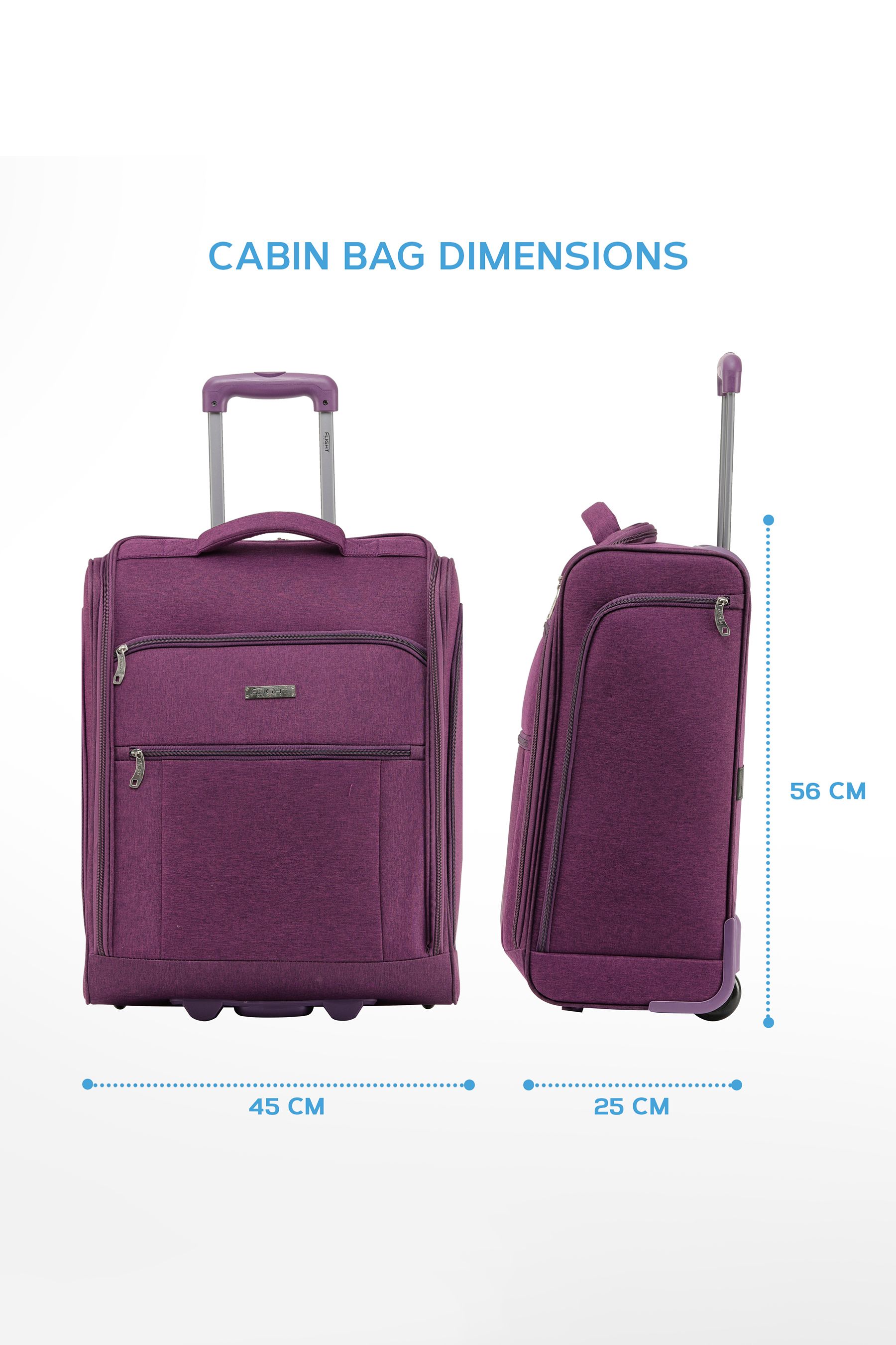 Buy Flight Knight 56x45x25cm EasyJet Overhead Soft Case Cabin Carry On Suitcase Hand Black Mono Canvas Luggage from the Next UK online shop