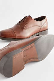 Brown Leather Oxford Toecap Shoes - Image 4 of 6