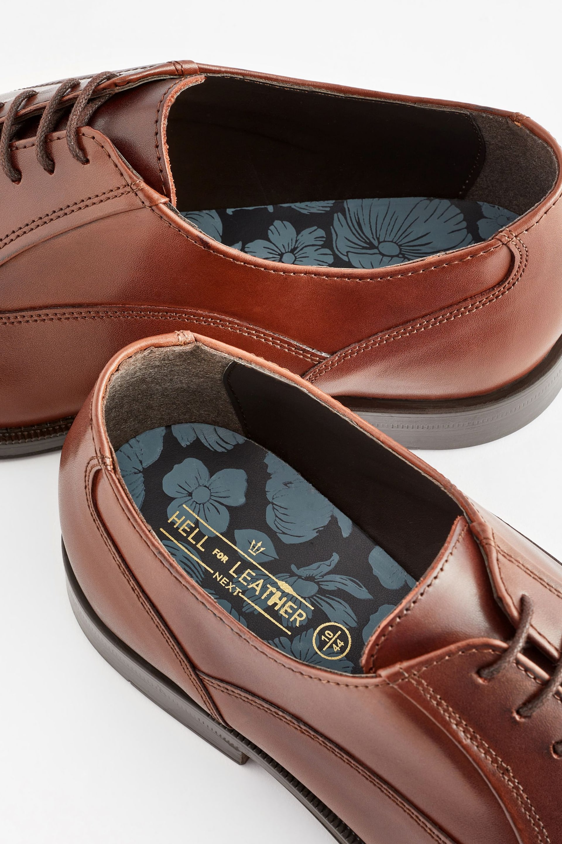 Brown Leather Oxford Toecap Shoes - Image 6 of 6