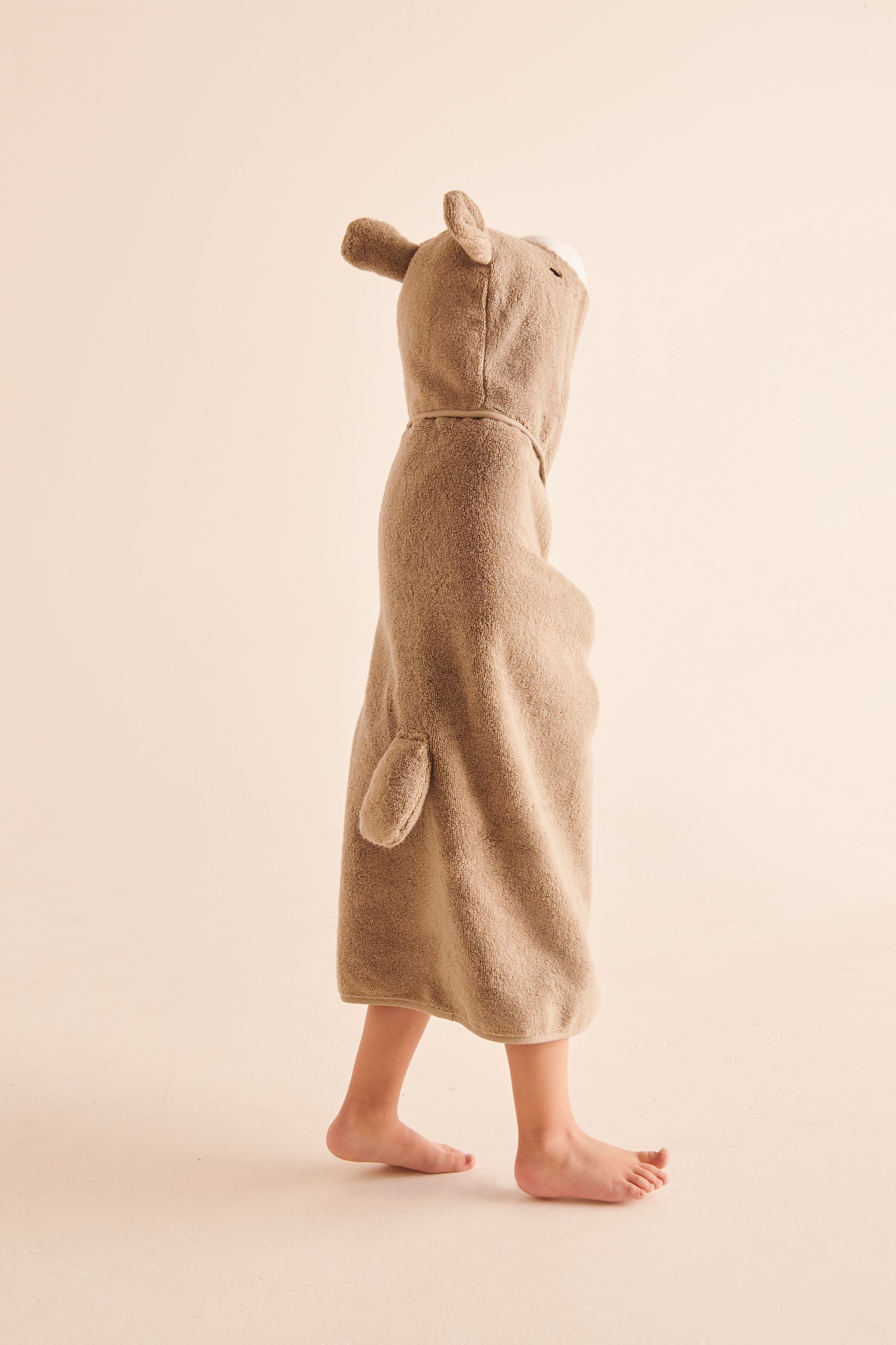Buy MORI Natural Animal Bear Hooded Baby Towel from Next Ireland