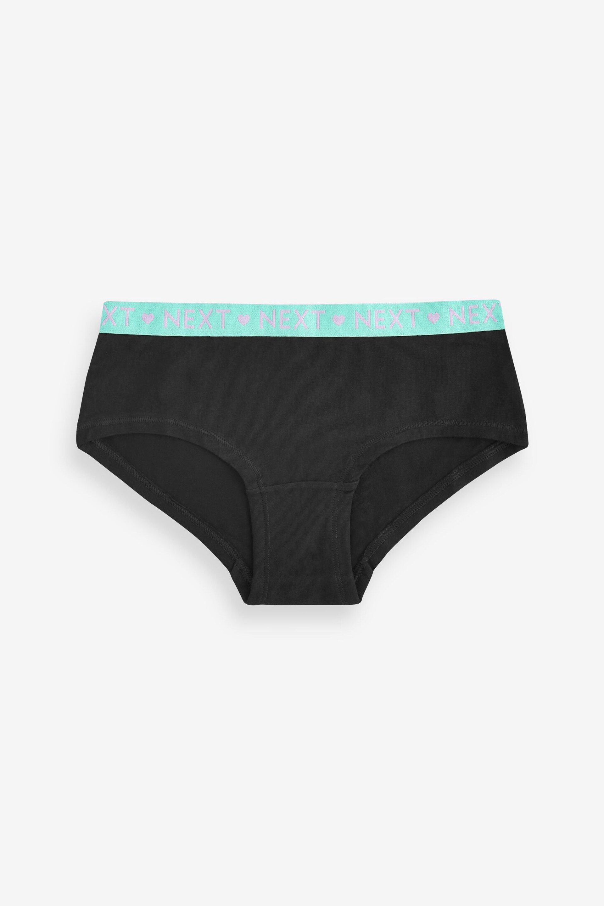 Black Bright Waistband Hipster 10 Pack (2-16yrs) - Image 10 of 12