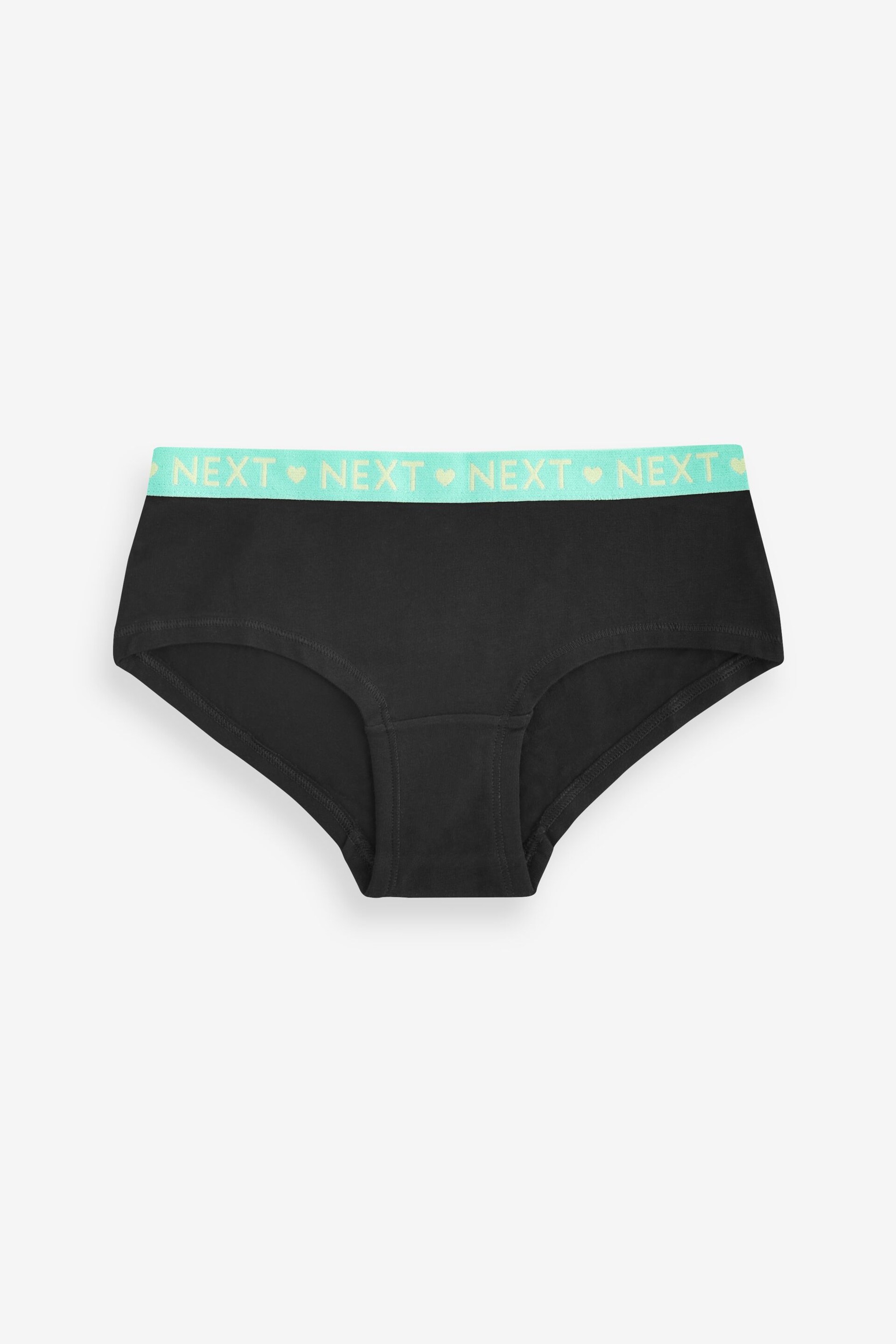 Black Bright Waistband Hipster 10 Pack (2-16yrs) - Image 4 of 12