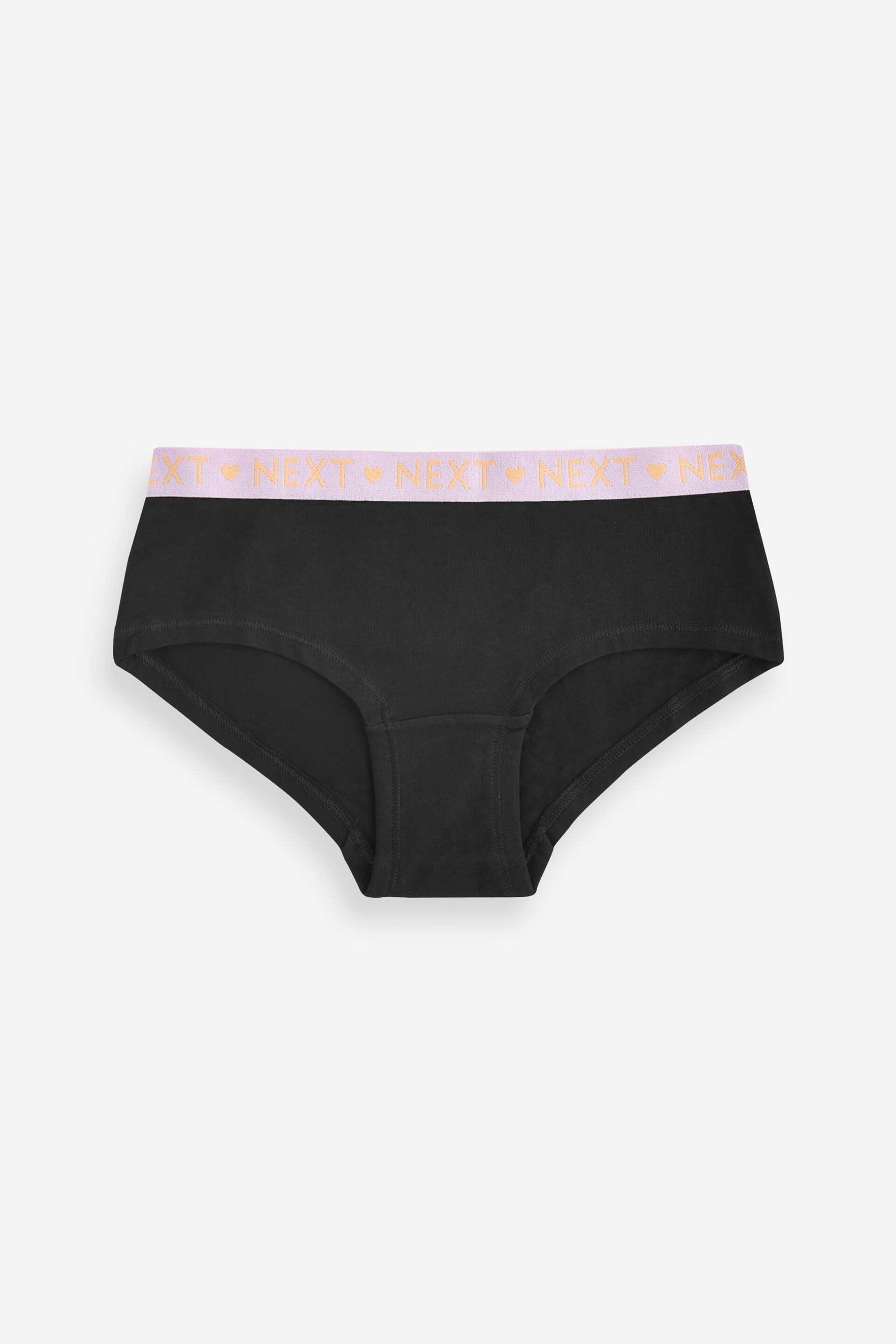 Black Bright Waistband Hipster 10 Pack (2-16yrs) - Image 9 of 12