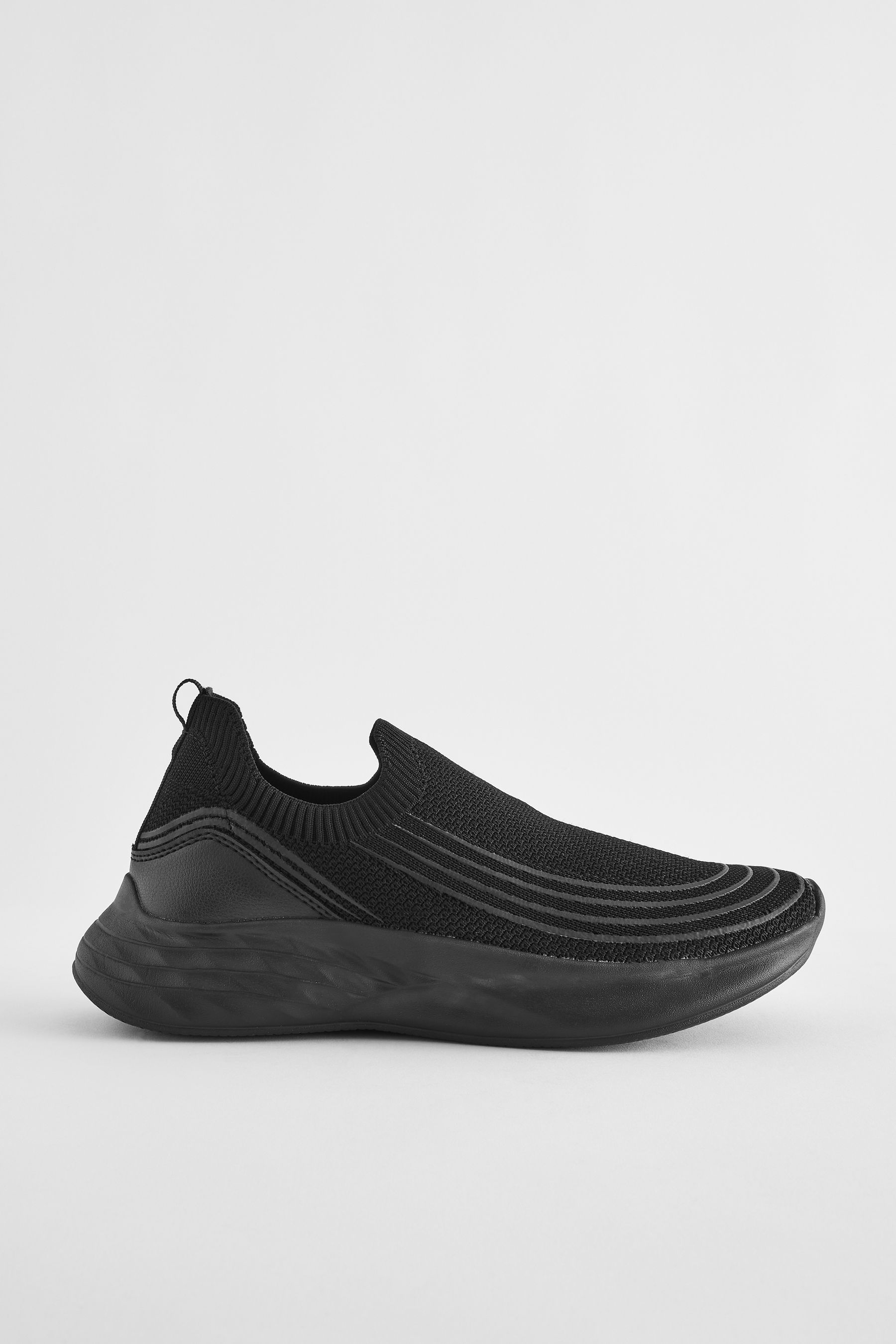 Buy Black Active Sports Slip On Trainers from Next Luxembourg