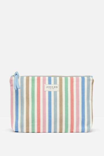 Joules Carrywell Multi Striped Zip Pouch