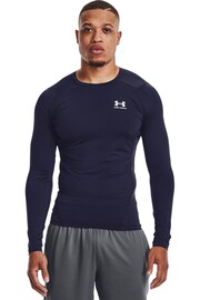 Under Armour Navy/White Under Armour Navy/White Heatgear Long Sleeve T-Shirt - Image 1 of 6