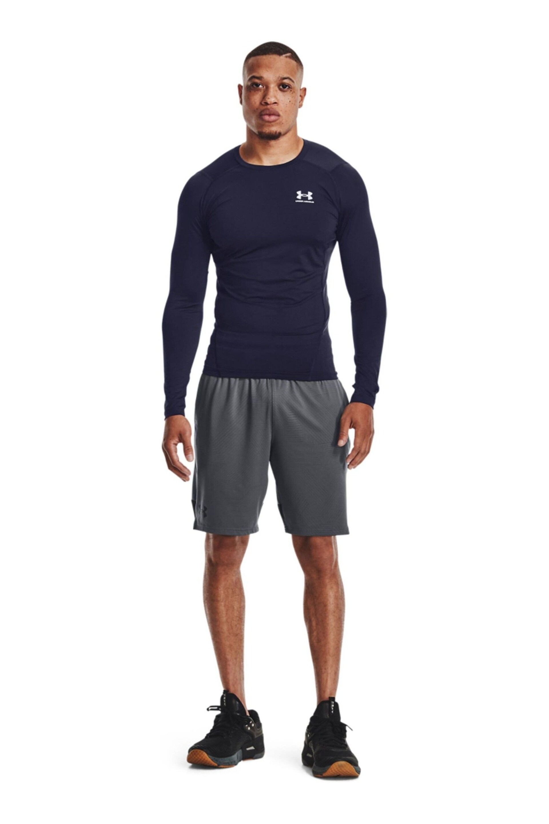 Under Armour Navy/White Under Armour Navy/White Heatgear Long Sleeve T-Shirt - Image 3 of 6