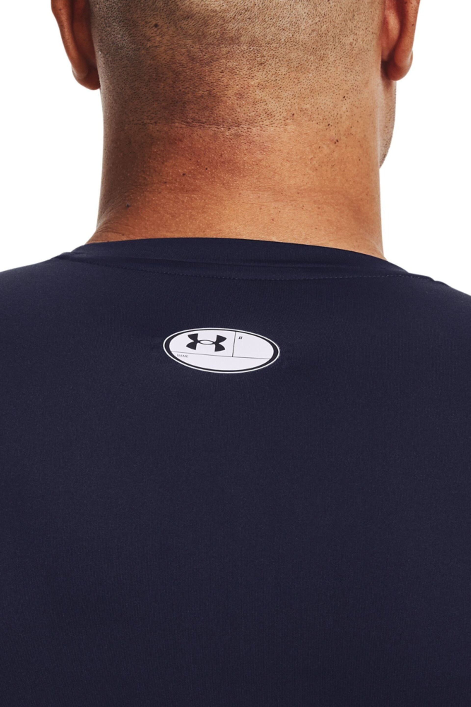 Under Armour Navy/White Under Armour Navy/White Heatgear Long Sleeve T-Shirt - Image 4 of 6