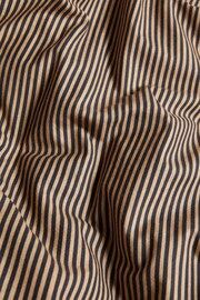 Rockett St George Black 100% Cotton Pencil Stripe Scalloped Edge Duvet Cover and Pillowcase Set - Image 4 of 4