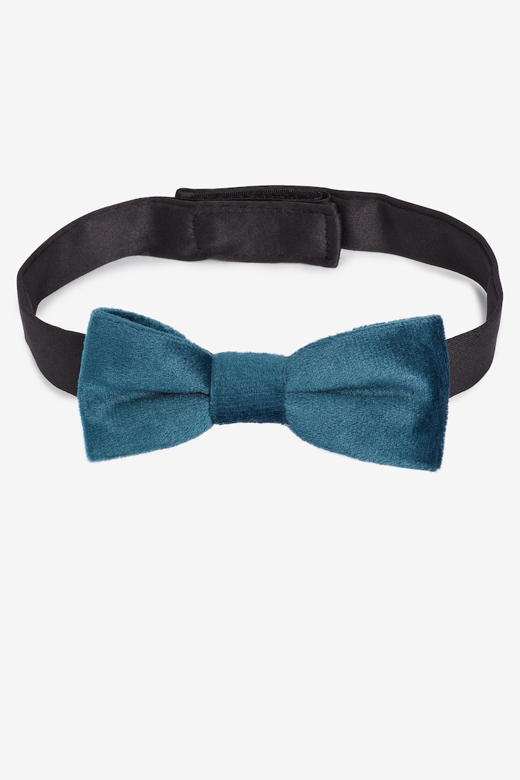 Navy Blue Velvet Bow Tie (1-16yrs) - Image 1 of 1