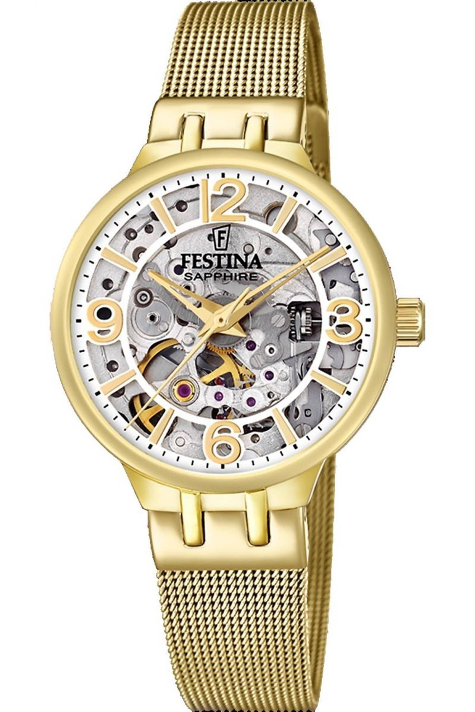 Women's skeleton watch store
