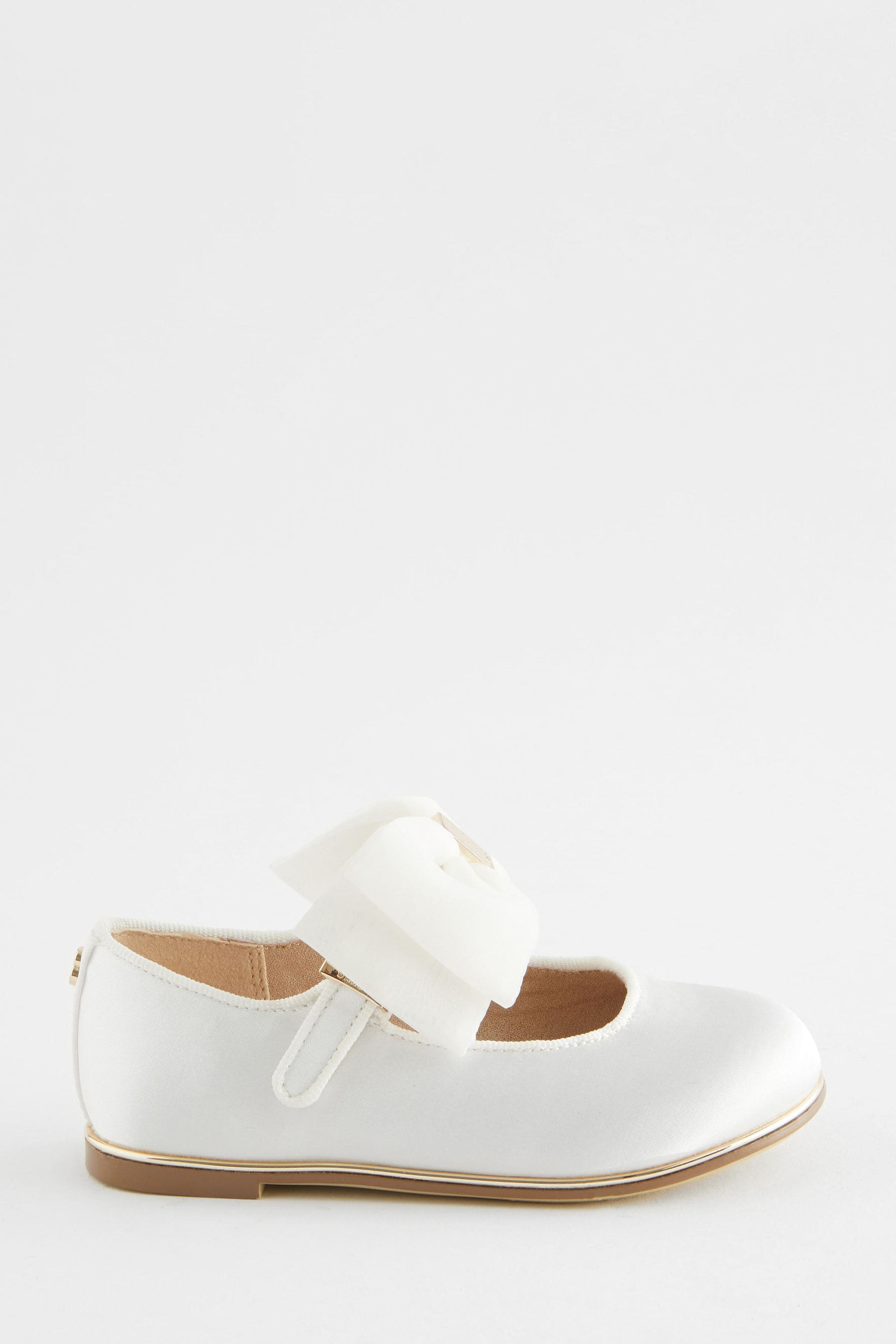 Ivory satin girls shoes new arrivals