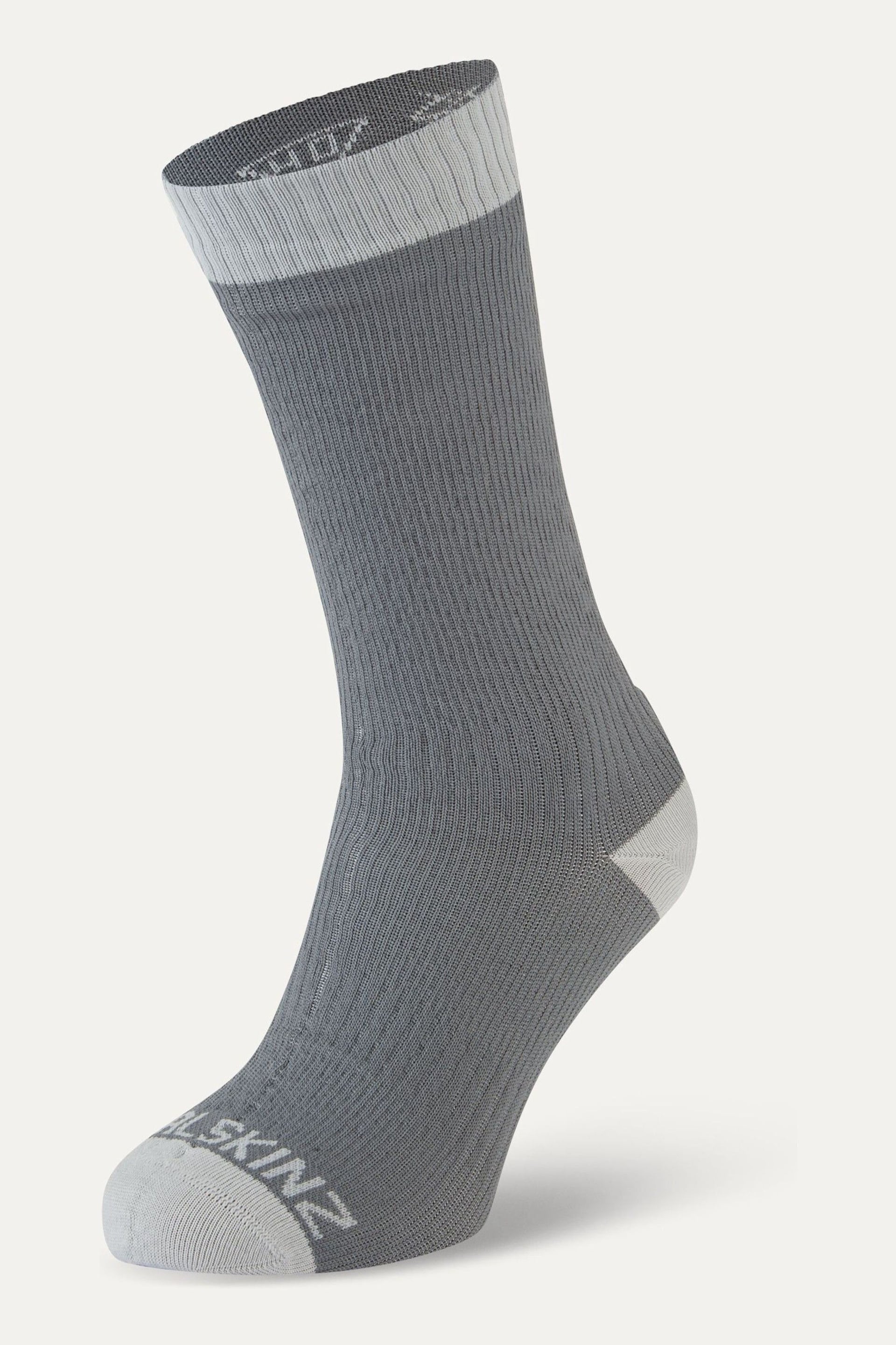 Sealskinz Wiveton Waterproof Warm Weather Mid Length Black Socks - Image 1 of 2