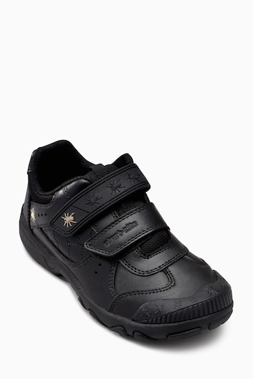 Start-Rite Tarantula Spider Black Leather School Shoes - Standard Fit