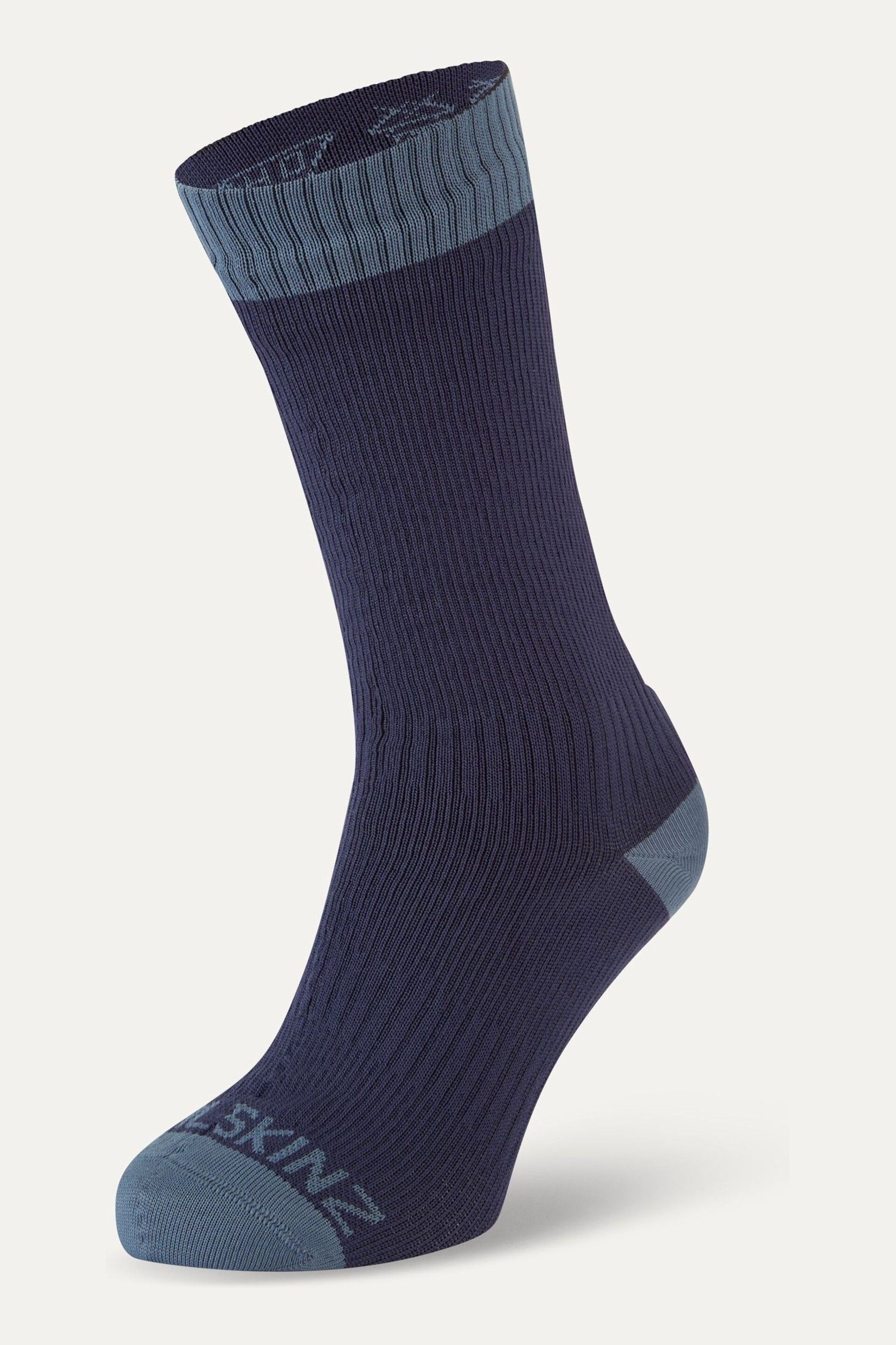 Sealskinz Wiveton Waterproof Warm Weather Mid Length Black Socks - Image 1 of 2