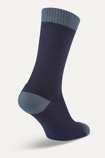 Sealskinz Wiveton Waterproof Warm Weather Mid Length Black Socks