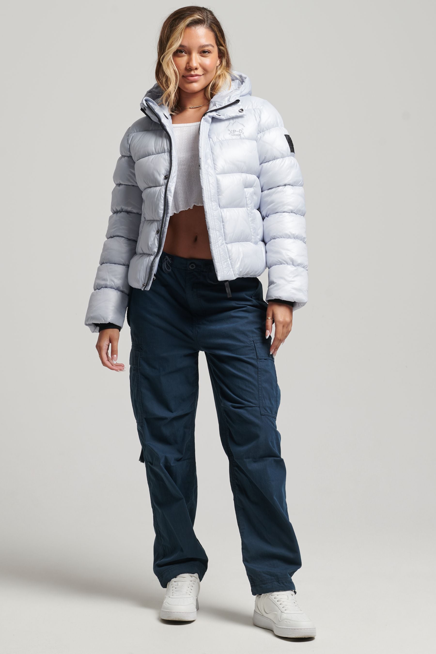 Superdry blue puffer jacket hotsell