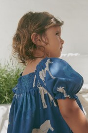 Blue Animals Puff Sleeve Dress (3mths-8yrs) - Image 4 of 7