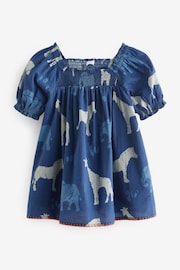 Blue Animals Puff Sleeve Dress (3mths-8yrs) - Image 5 of 7