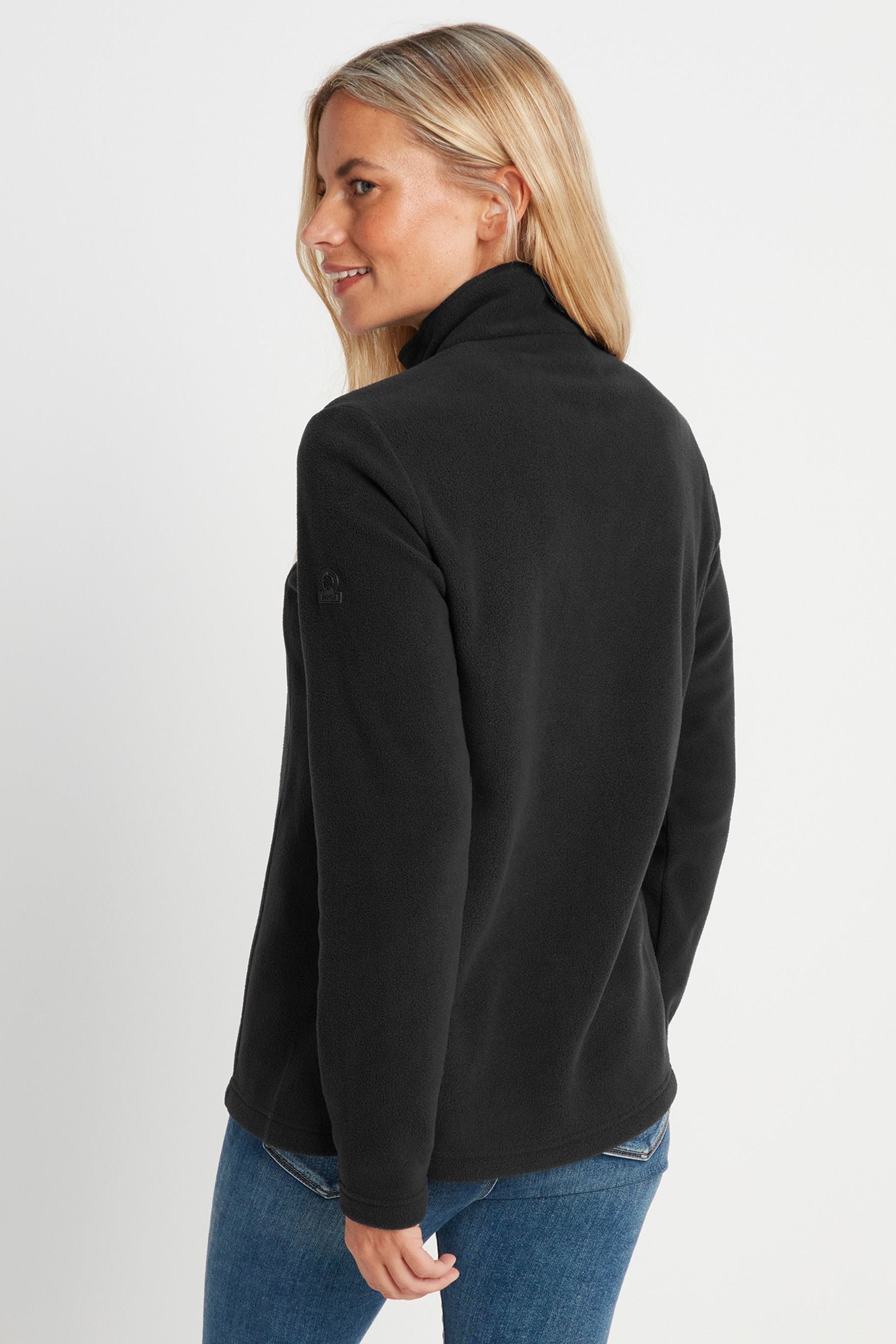 Buy Tog 24 Black Revive Fleece Zip Neck Jumper from the Next UK online shop
