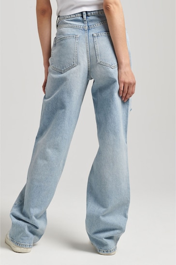 Superdry Blue Vintage Wide Jeans