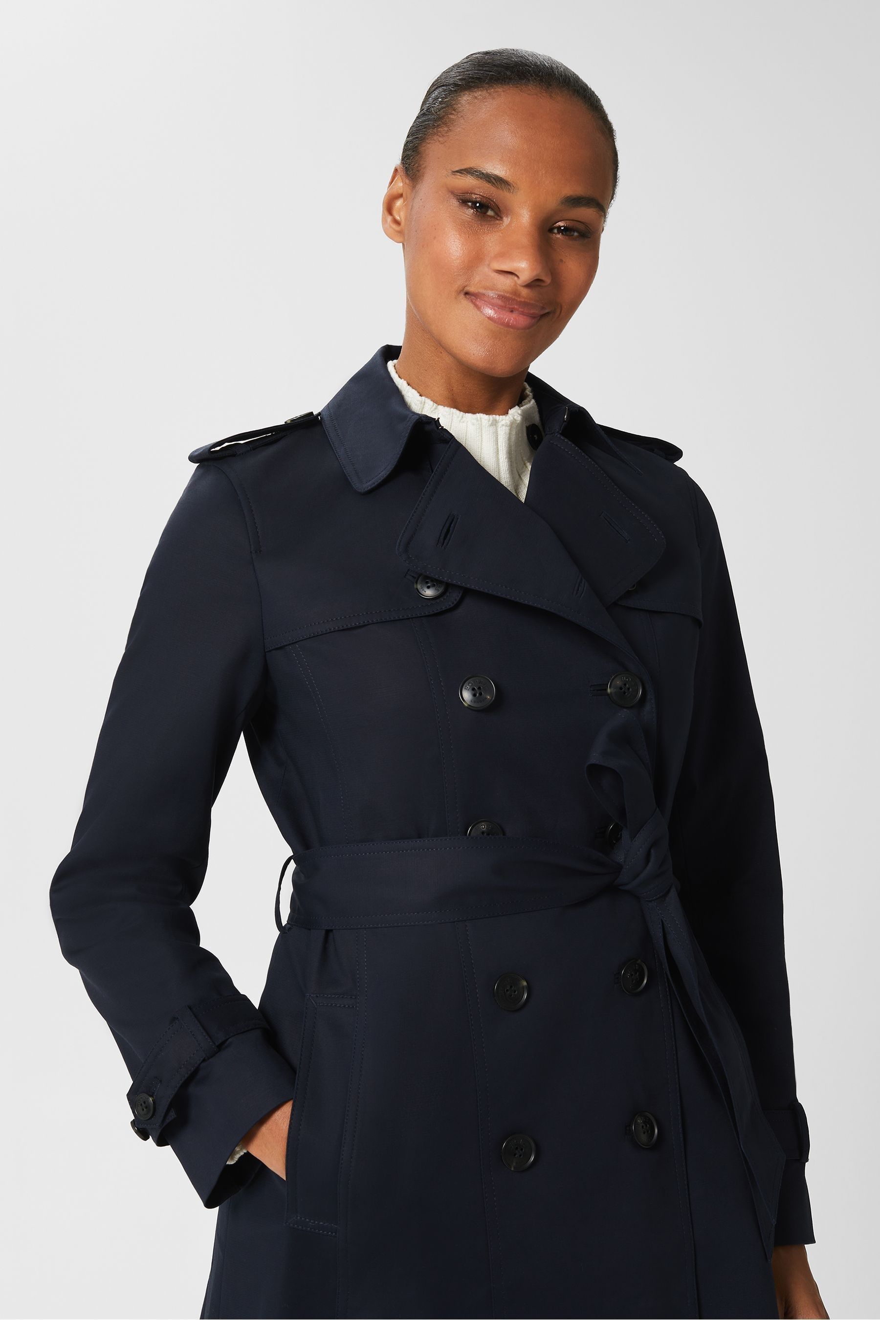 Buy Hobbs Blue Saskia Trench Coat from the Next UK online shop