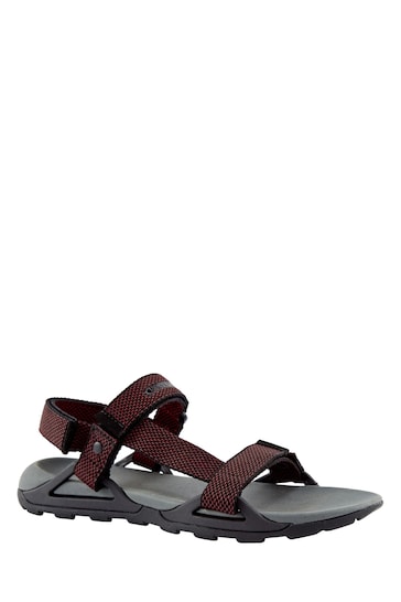 Sandals with double rear band