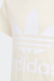 adidas Originals Cream 100% Cotton 3-Stripes T-Shirt - Image 8 of 9