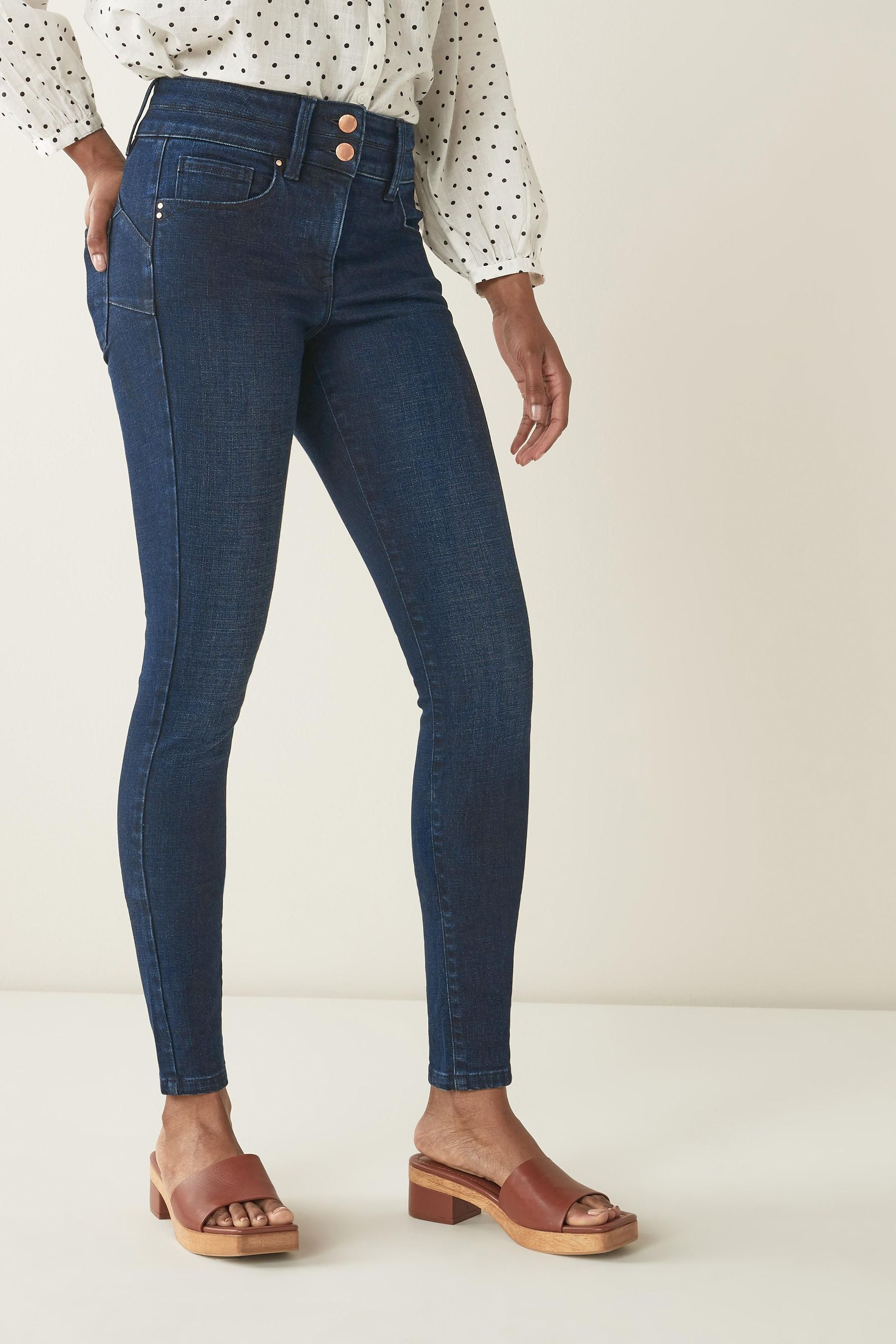 Buy Inky Blue Lift Slim And Shape Skinny Jeans from Next Poland