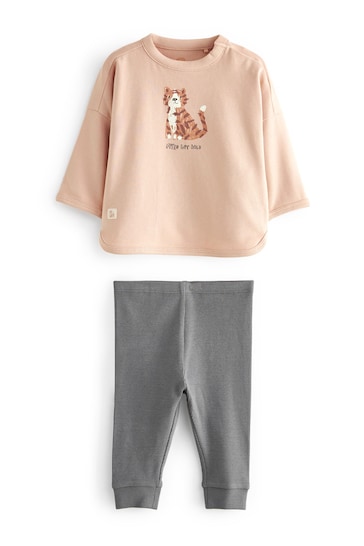 Neutral Safari Baby T-Shirts And Leggings Set 6 Pack