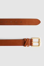 Reiss Tan Annie Leather Buckle Belt - Image 3 of 4