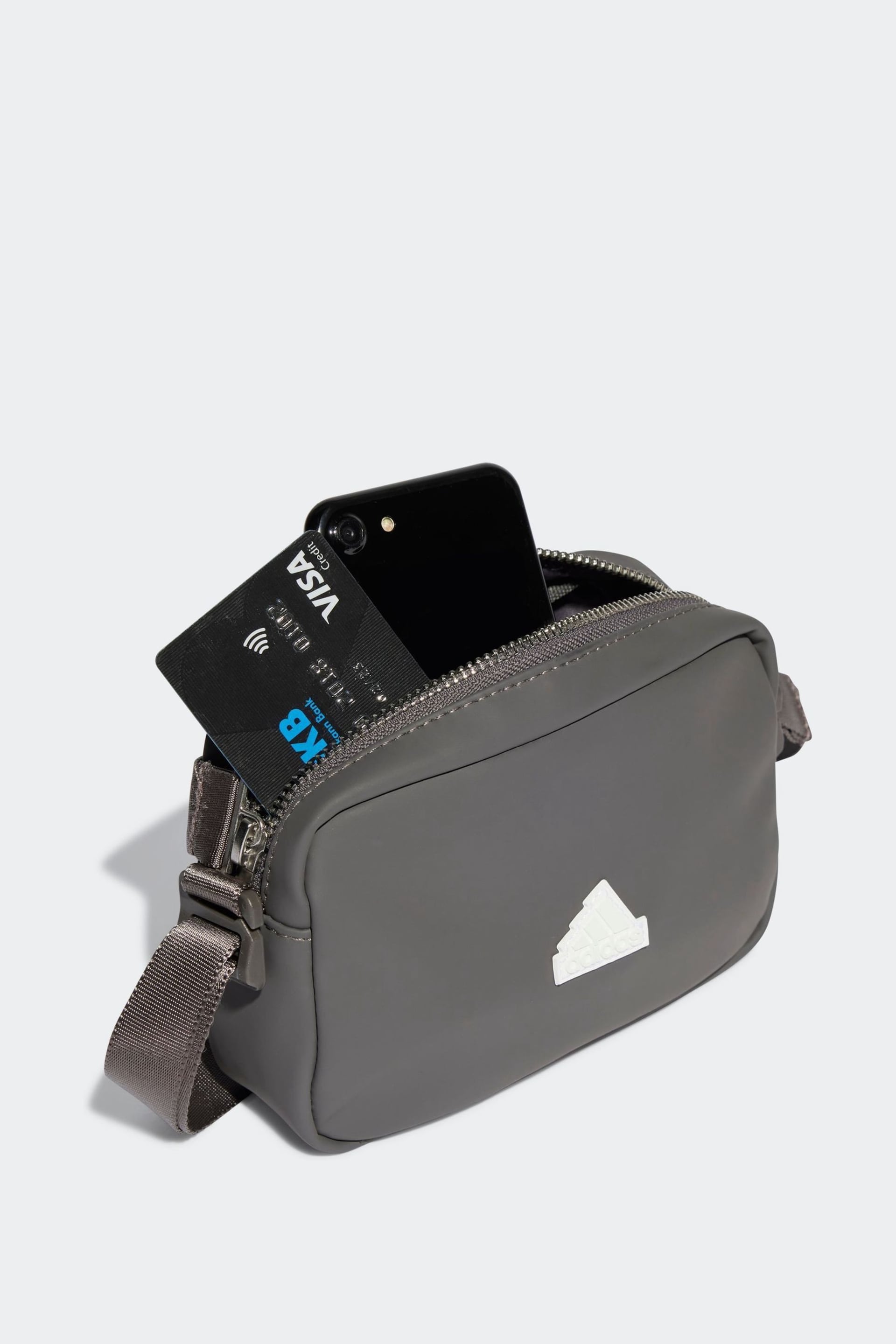 adidas Grey Essentials Cross Body Bag - Image 4 of 7