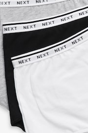 White/Black/Grey Full Brief Cotton Rich Logo Knickers 4 Pack - Image 6 of 6