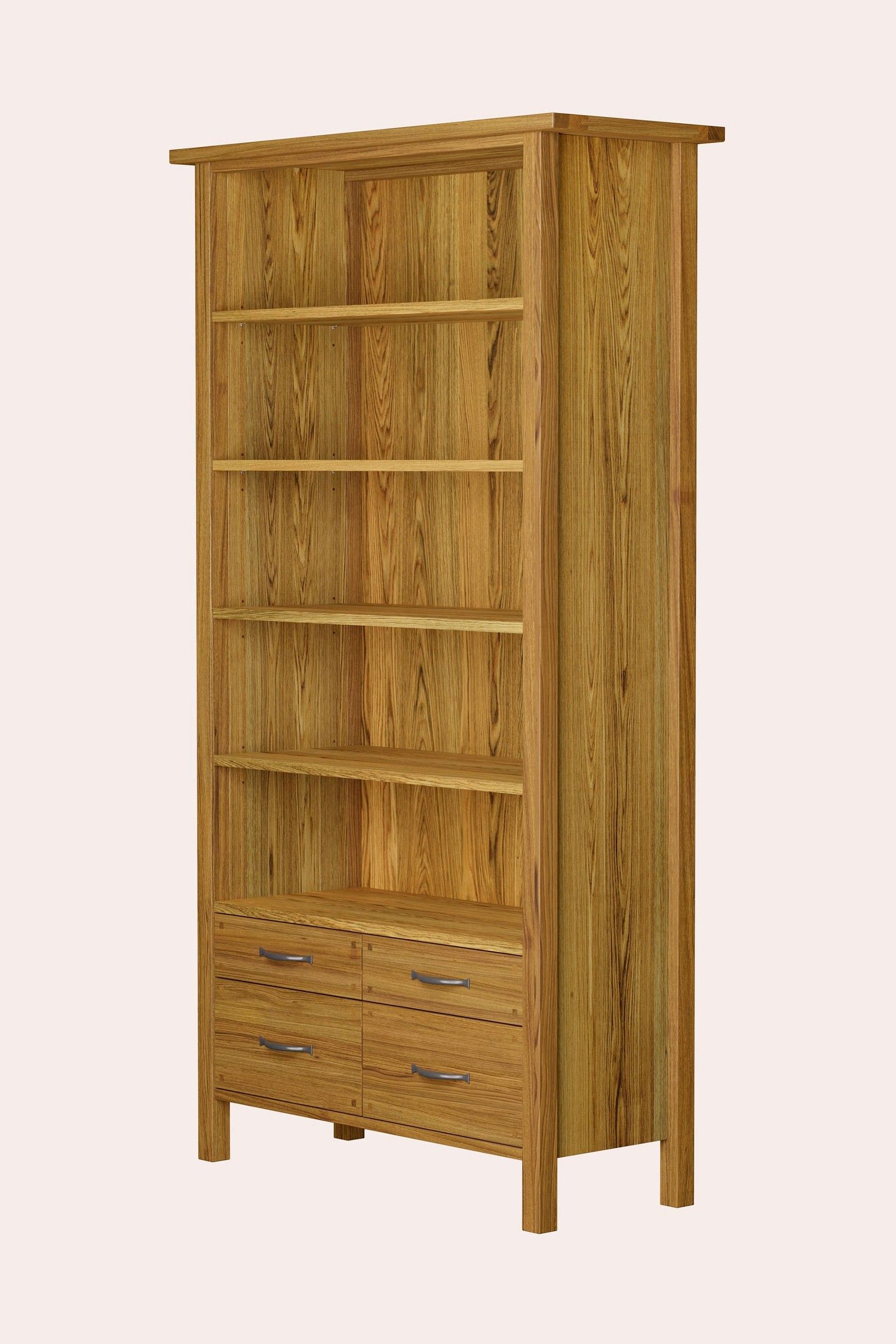 Buy Laura Ashley Oak Milton 4 Drawer Single Bookcase from the Next