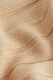 Camel Brown Ribbed Crew Neck Jumper - Image 6 of 6