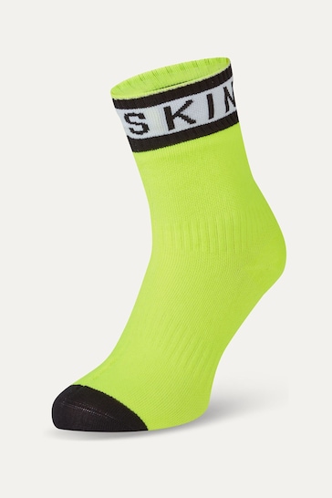 Sealskinz Mautby Waterproof Warm Weather Ankle Length Green Socks With Hydrostop