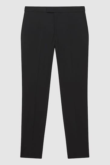 Reiss Black Found Relaxed Drawstring Trousers