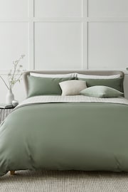 Sage Green Collection Luxe 400 Thread Count 100% Egyptian Cotton Sateen Duvet Cover And Pillowcase Set - Image 1 of 5
