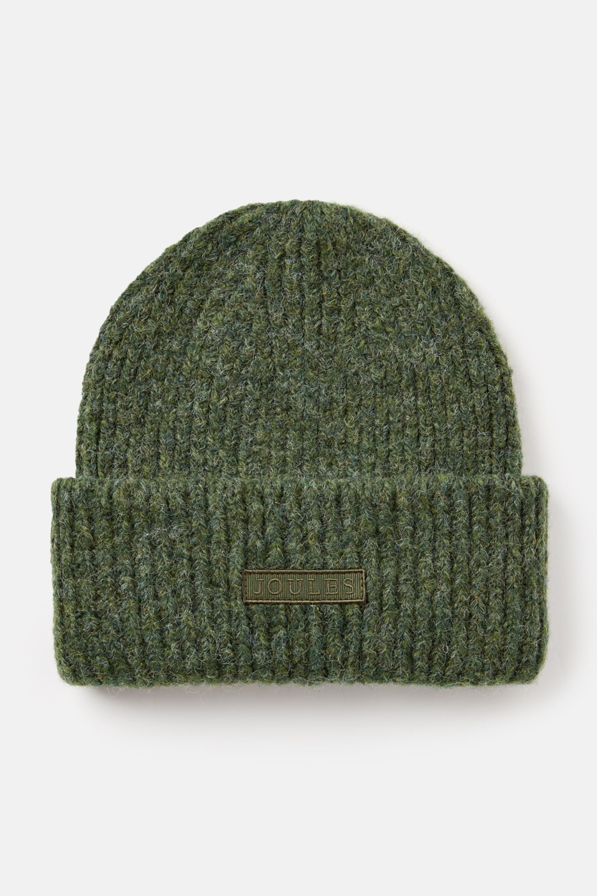 Joules Eloise Green Oversized Knitted Beanie Hat - Image 4 of 6