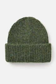 Joules Eloise Green Oversized Knitted Beanie Hat - Image 5 of 6