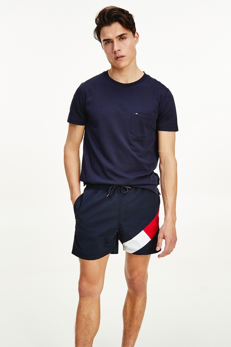 Tommy Hilfiger Blue Medium Drawstring Swim Shorts - Image 1 of 4