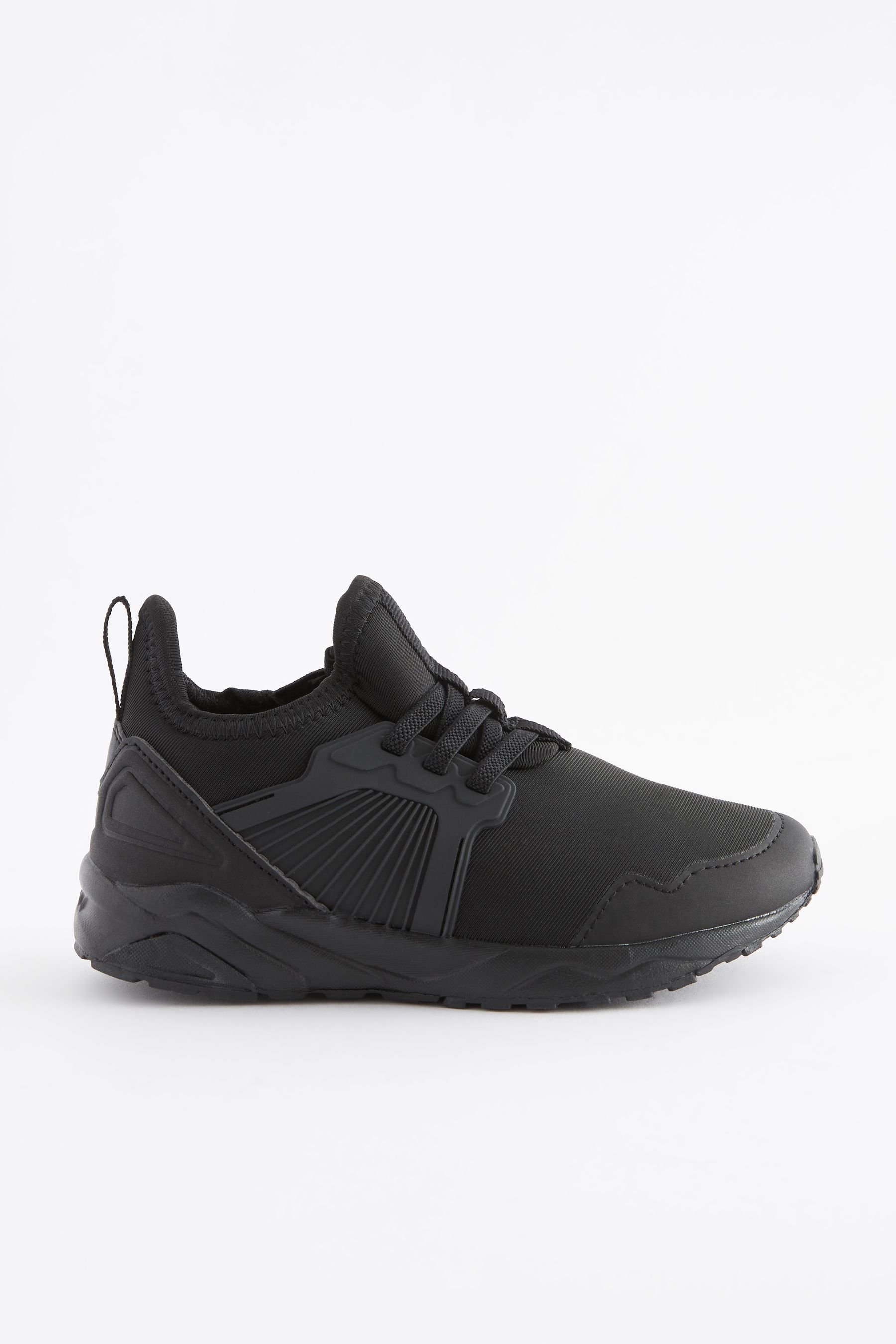 Black trainers sale without laces