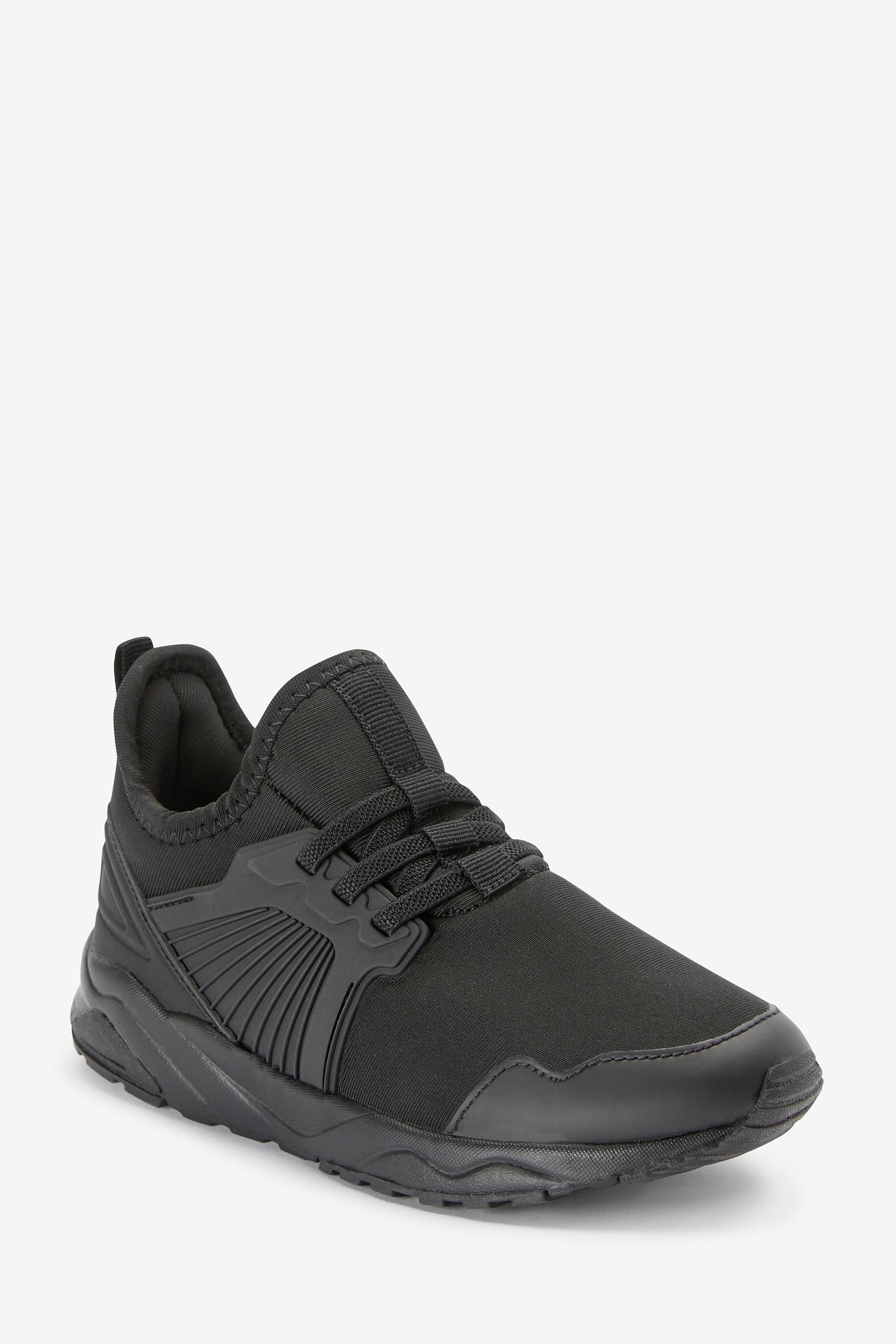 Black elasticated 2024 trainers