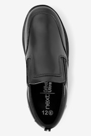 Black Narrow Fit (E) School Leather Loafers - Image 5 of 10