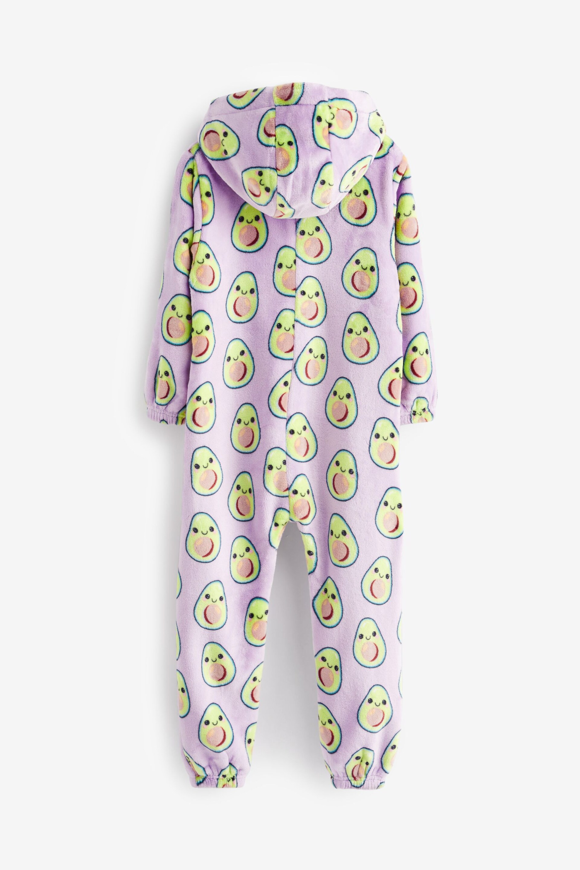 Purple Avocado 3D Teddy Fleece Borg All-In-One (1.5-16yrs) - Image 2 of 2