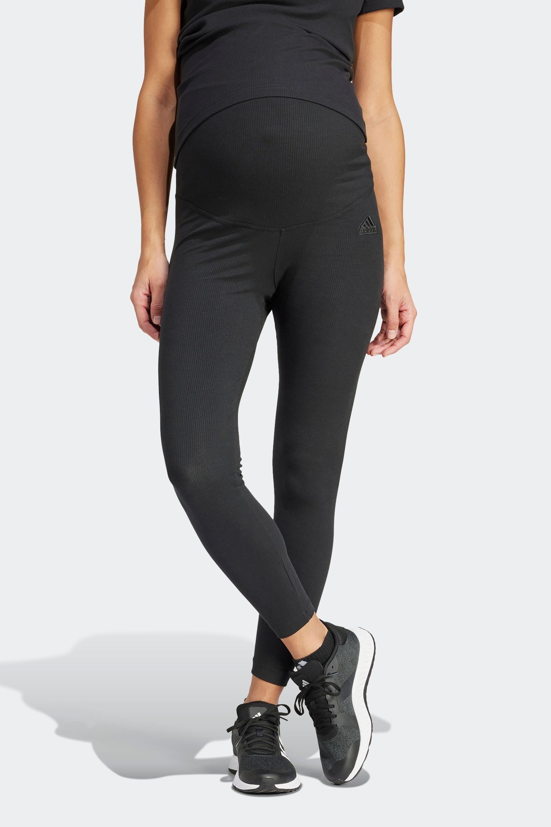 Buy adidas Black Maternity Sportswear Ribbed High Waist 7 8 Leggings from Next Luxembourg