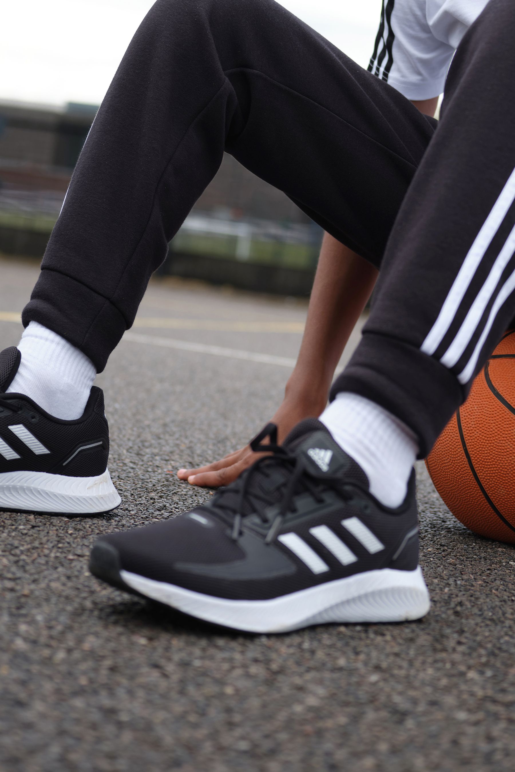 Buy adidas Black White Runfalcon Kids 2.0 Lace Trainers from Next Belgium