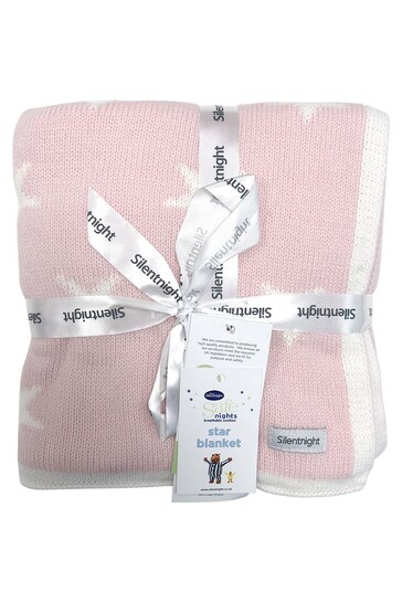Buy Silentnight Pink Safe Nights Heavy Gauge Knitted Chenille Throw from  the Next UK online shop