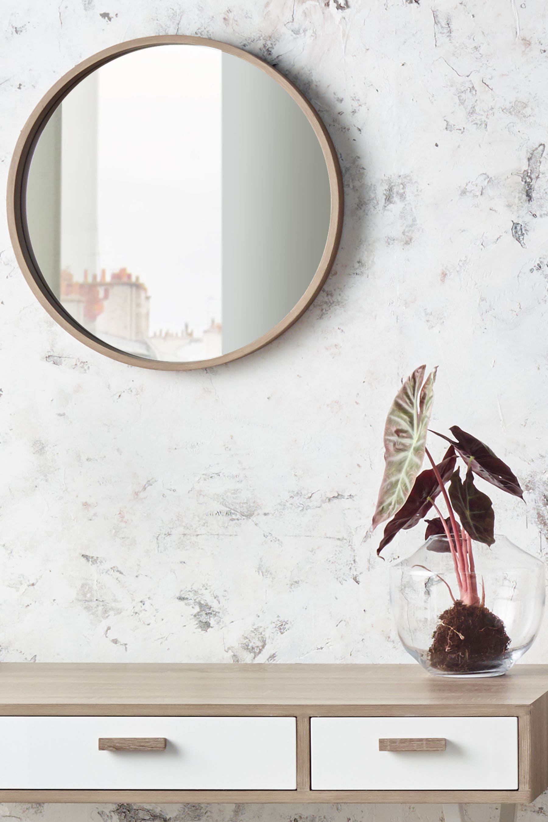 Natural shop wood mirror